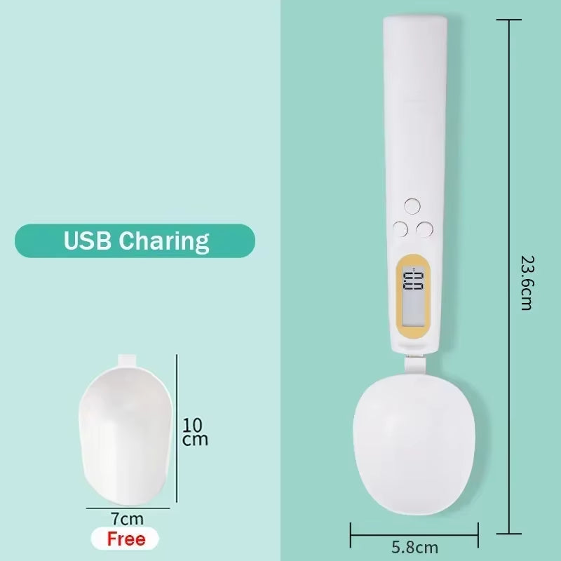 NEW Spoon Scale USB Rechargeable Complementary Food Weighing 0.1G Mini Electronic Scale Kitchen Baking Weighing Scale Food Scale